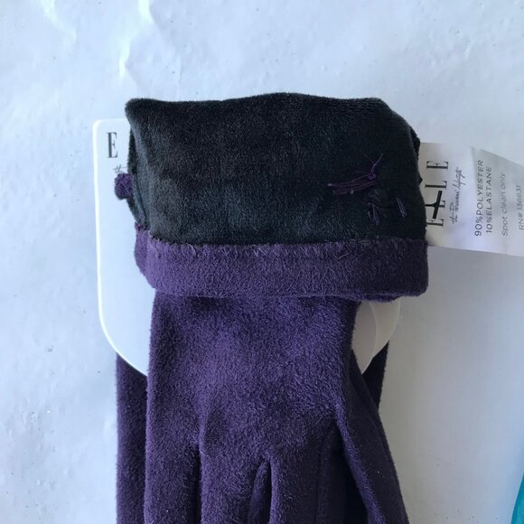 Elle Women  Gloves  Purple Lined  Smart Touch MSRP $32 - Picture 4 of 6